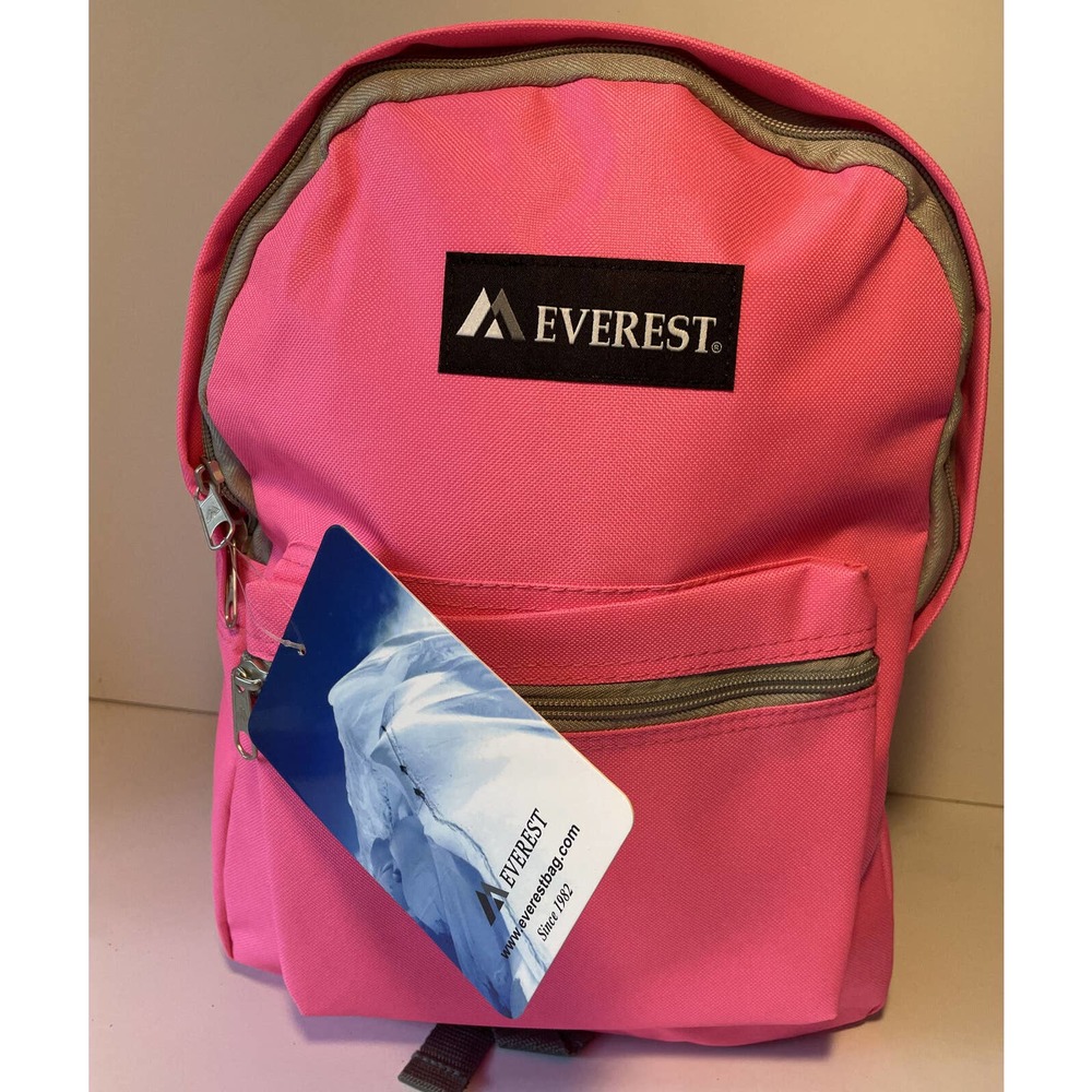 EVEREST Unisex Basic Backpack Candy Pink 16”x 12”x 6”